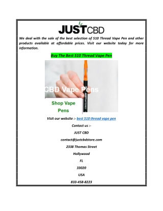 Buy The Best 510 Thread Vape Pen