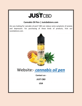 Cannabis Oil Pen | Justcbdstore.com