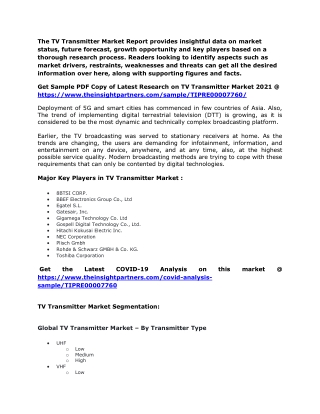 TV Transmitter Market