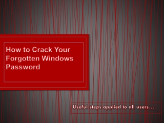 how to crack window password