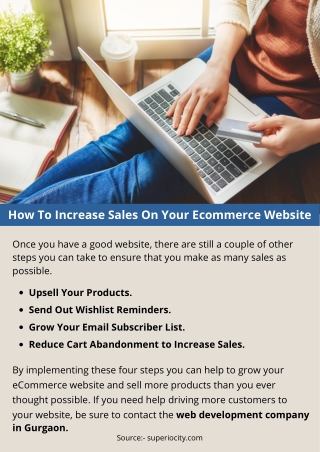 How To Increase Sales On Your Ecommerce Website