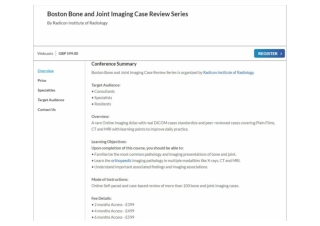 Boston Bone and Joint Imaging Case Review Series