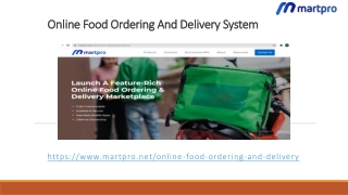 Online Food Ordering and Delivery System