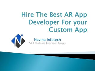 Hire The Best AR App Developer For your Custom App