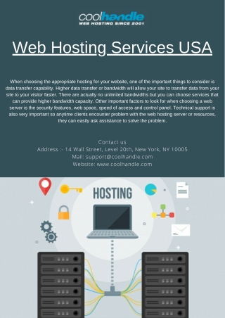 Web Hosting Services USA