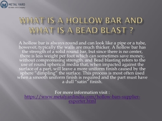 What is a hollow bar and What is