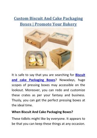 Biscuit and cake Packaging Boxes