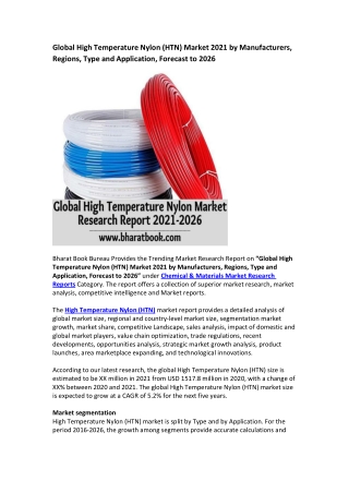 Global High Temperature Nylon Market Research Report 2021-2026