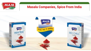 Masala Companies, Spice From India