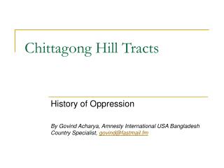 Chittagong Hill Tracts