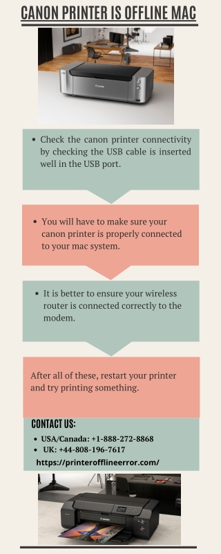 Solve Canon Printer Is Offline Mac Error