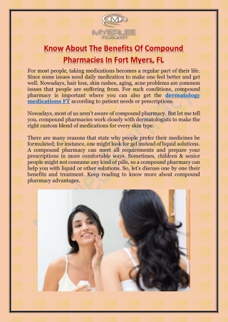 Get Affordable Fort Myers Dermatology Drugs Pharmacy