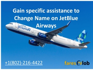 JetBlue Airways name change policy