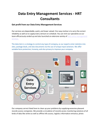 Data Entry Management Services
