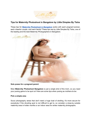 Tips for Maternity Photoshoot in Bangalore by Little Dimples By Tisha