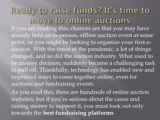 best fundraiser site