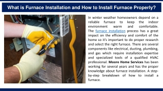 What is Furnace Installation and How to Install Furnace Properly?