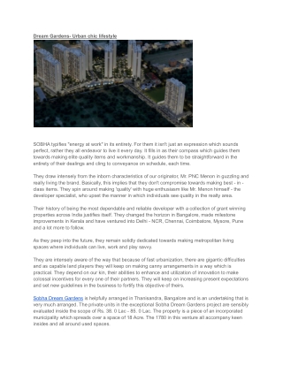 Dream Gardens- Urban chic lifestyle