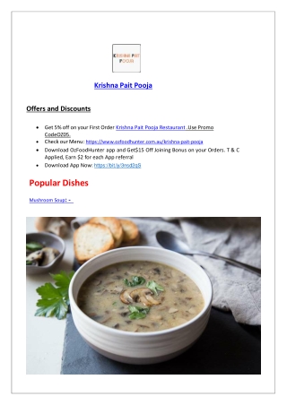 Krishna Pait Pooja Menu West Footscray, VIC – 5% off