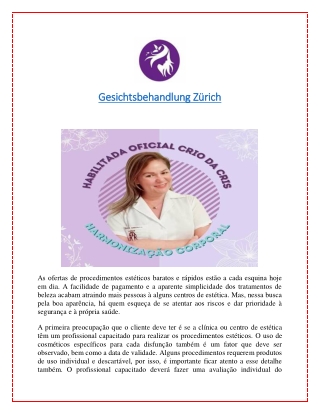 Gesichtsbehandlung Zürich