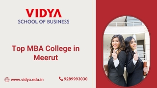 Top MBA Colleges in UP | School for Business Management | VSB