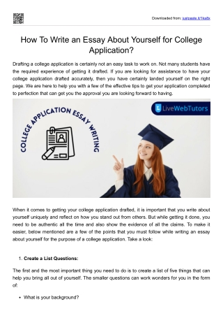 How To Write an Essay About Yourself for College Application
