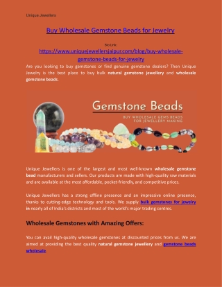 Buy Wholesale Gemstone Beads For Jewelry