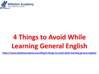 4 Things to Avoid While Learning General English