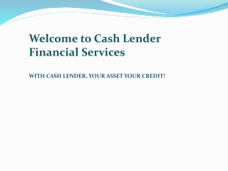 Cashlender