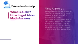 What is Aleks, How to get Aleks Math Answers?