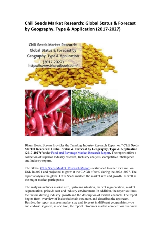 Chili Seeds Market Research