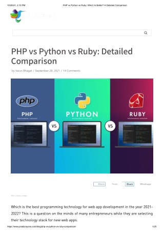 PHP vs Python vs Ruby: Which Is Better - A Detailed Comparison