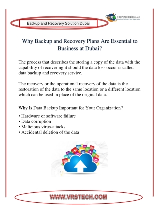 What are the Types of Backup Solution in Dubai?