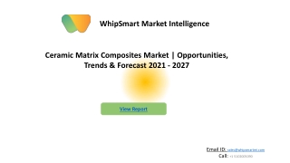 Ceramic Matrix Composites Market  competitive analysis & industry trends