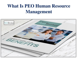 What Is PEO Human Resource Management