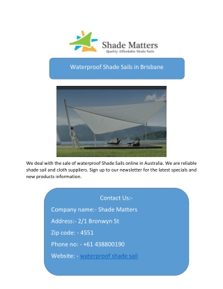 Waterproof Shade Sails in Brisbane-converted