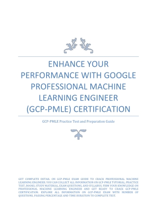 Enhance Your Performance with Google GCP-PMLE Certification