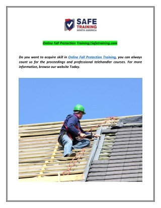 Online Fall Protection Training|Safetraining.com