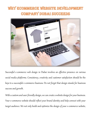 Why Ecommerce Website Development Company Dubai Succeeds