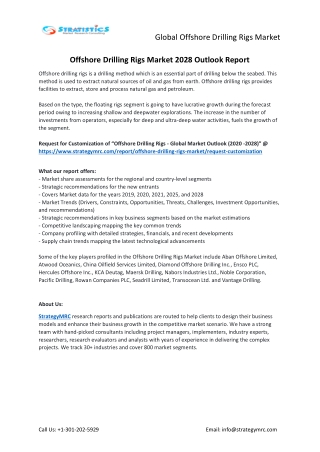 Offshore Drilling Rigs Market Forecasts to 2028
