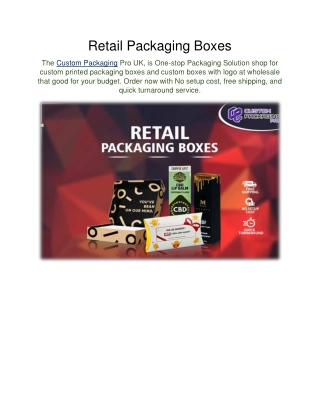 Retail Packaging Boxes