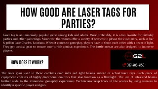 How Good are Laser Tags for Parties?