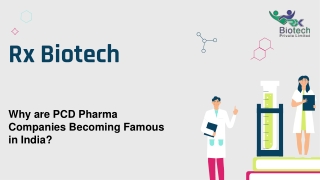 Why are PCD Pharma Companies Becoming Famous in India?