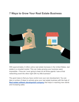 7 Ways to Grow Your Real Estate Business