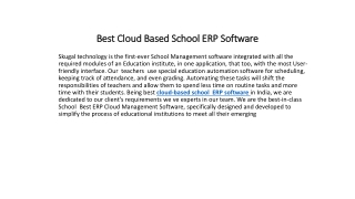 Best Cloud Based School ERP Software