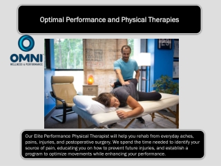 Optimal Performance and Physical Therapies