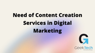 Need of Content Creation Services in Digital Marketing