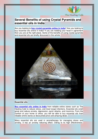 Buy Crystal Pyramids Online In India