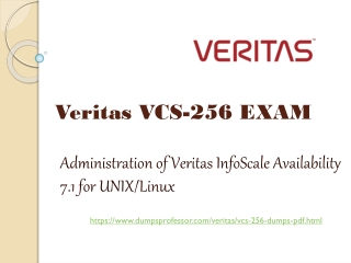 Veritas VCS-256 Dumps PDF - Just One Day Study Required