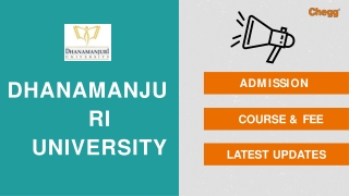 Dhanamanjuri University - [DM], Imphal